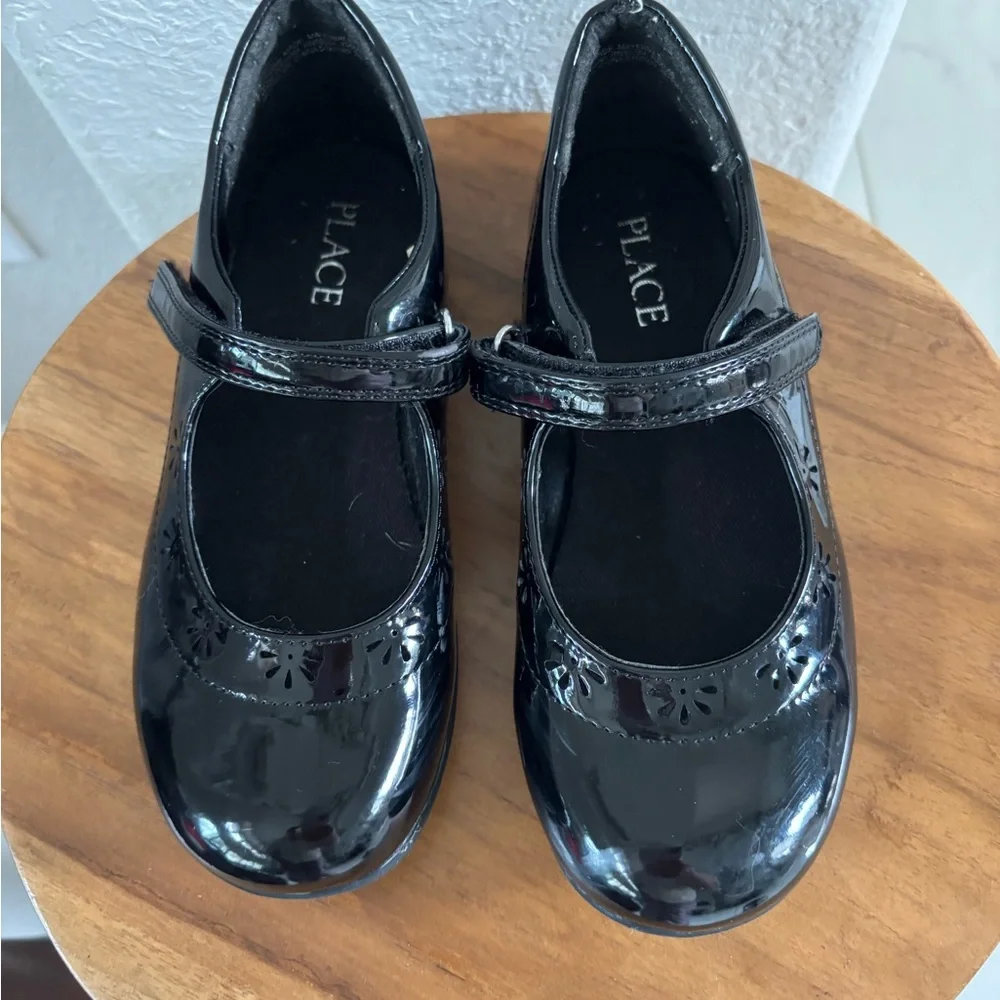 The Children's Place Glossy Black Dress Shoes